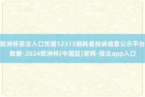 欧洲杯投注入口凭据12315销耗者投诉信息公示平台数据-2024欧洲杯(中国区)官网-投注app入口