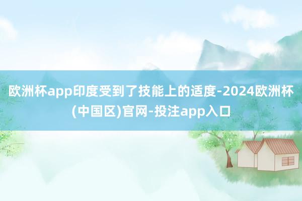 欧洲杯app印度受到了技能上的适度-2024欧洲杯(中国区)官网-投注app入口