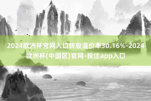 2024欧洲杯官网入口转股溢价率30.16%-2024欧洲杯(中国区)官网-投注app入口