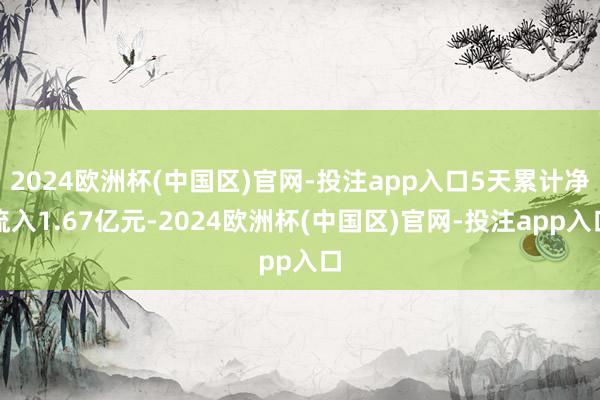 2024欧洲杯(中国区)官网-投注app入口5天累计净流入1.67亿元-2024欧洲杯(中国区)官网-投注app入口