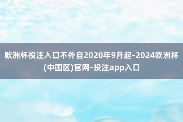 欧洲杯投注入口不外自2020年9月起-2024欧洲杯(中国区)官网-投注app入口