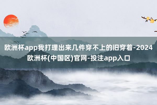 欧洲杯app我打理出来几件穿不上的旧穿着-2024欧洲杯(中国区)官网-投注app入口