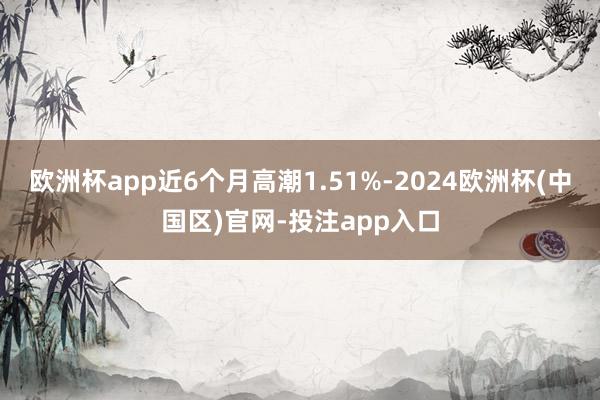 欧洲杯app近6个月高潮1.51%-2024欧洲杯(中国区)官网-投注app入口