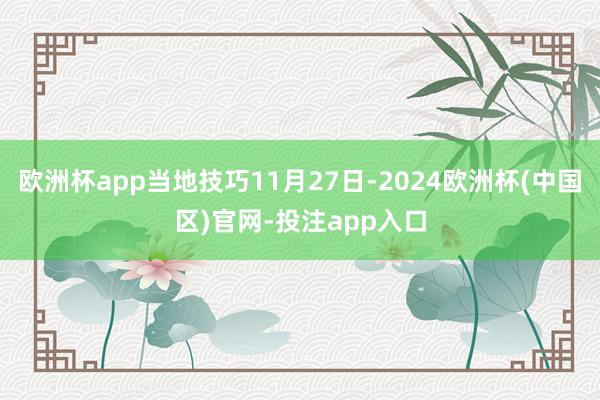 欧洲杯app当地技巧11月27日-2024欧洲杯(中国区)官网-投注app入口