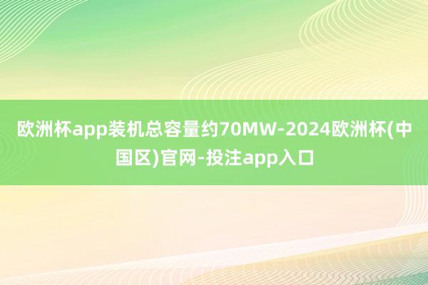 欧洲杯app装机总容量约70MW-2024欧洲杯(中国区)官网-投注app入口