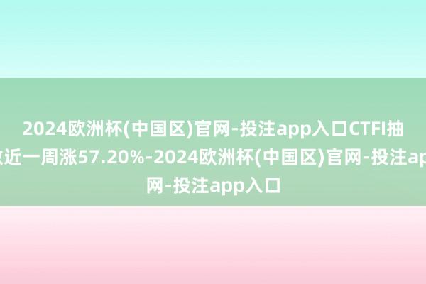 2024欧洲杯(中国区)官网-投注app入口CTFI抽象指数近一周涨57.20%-2024欧洲杯(中国区)官网-投注app入口